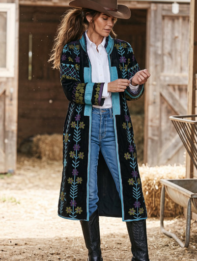 SRV-SAHARA BLACK LONG JACKET