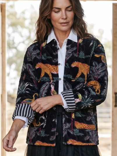 SA-EDEN JUNGLE QUILTED JACKET BLACK