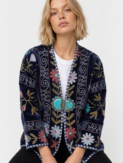 SRVK-NOMADIC NAVY SUZANI KIMONO