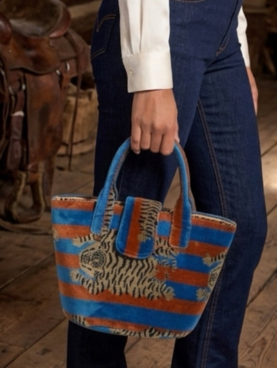 AB107-NOMADIC TIGER BLUE MINI BUCKET BAG