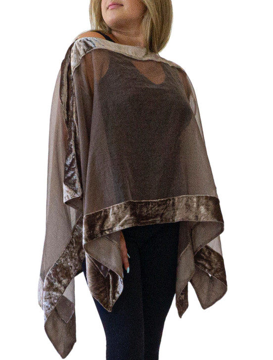 59-VOODOO TAUPE PONCHO