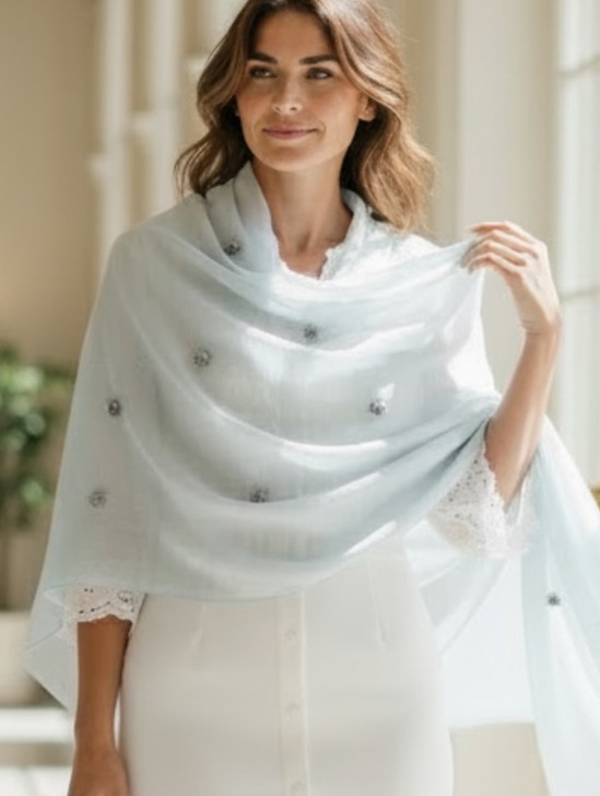 06B-CELINE PERIWINKLE SHAWL