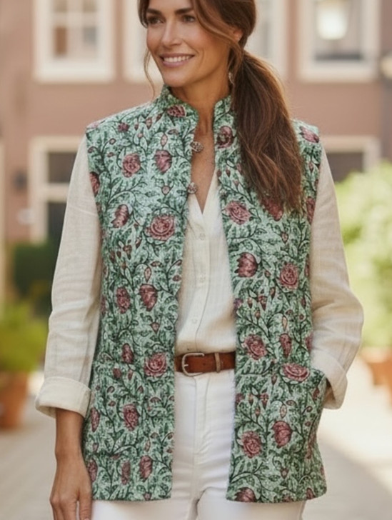V-NOMADIC FLORAL VEST B