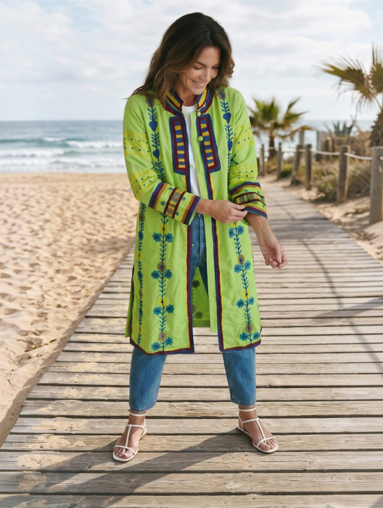 SR-NOMADIC LIME SUZANI DUSTER