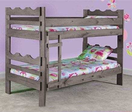 The Simply Bunk Beds Twin & Twin Bunk Bed sold at Bolin Rental serving