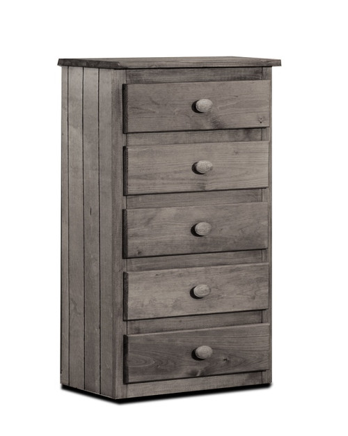 The Simply Bunk Beds 5 Drawer Bunk Bed Chest Gray sold at Bolin