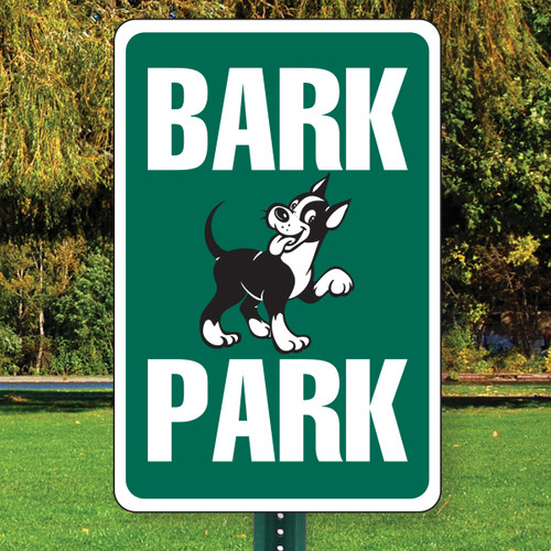 Bark Park Aluminum Sign - 12" x 18"