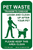 Legal Requirement Sign for Pet Waste Stations 