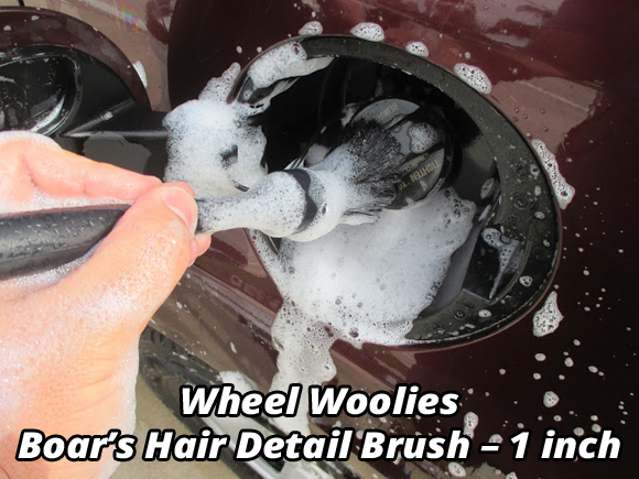 Wheel Woolies Boars Hair Detail Brush: 1 1/4 Dia., Car Detail Brush 