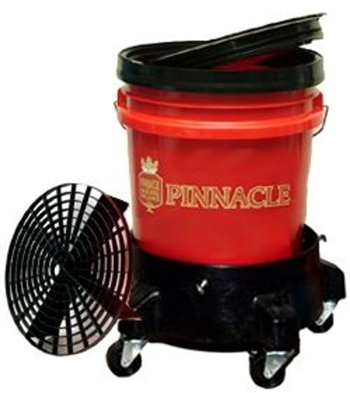 5 Gallon Wash Bucket System with Dolly - CLEAR