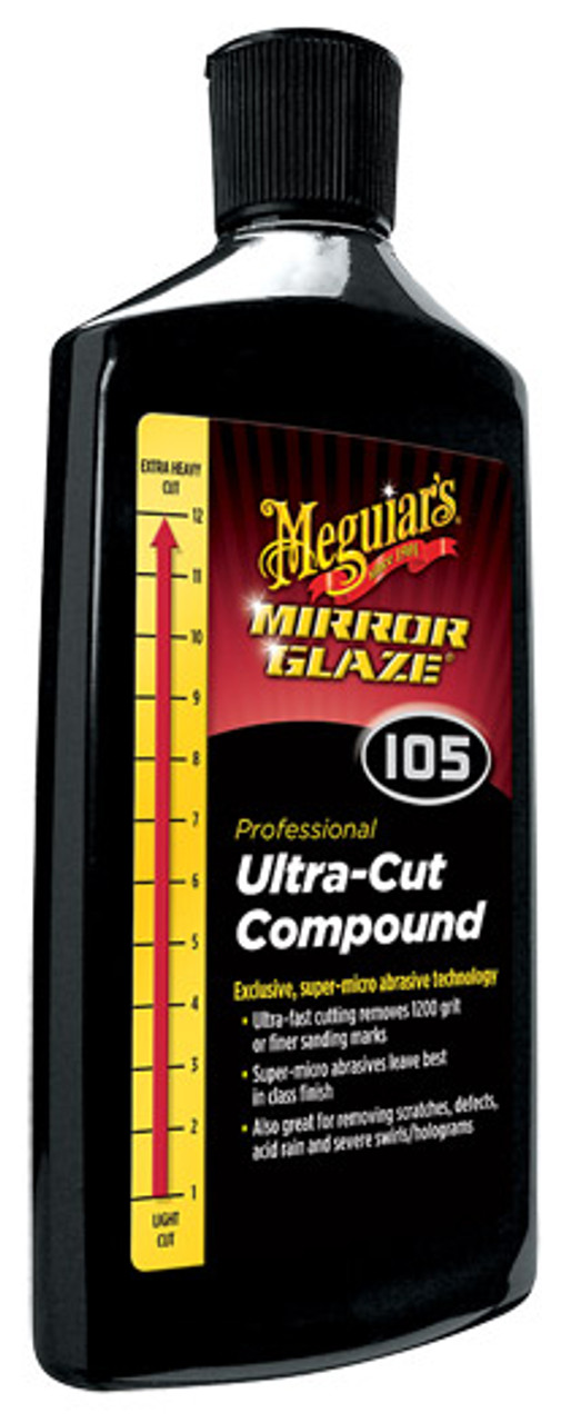 Meguiars Mirror Glaze #105 Ultra-Cut Compound 8 oz. New D.A. Version