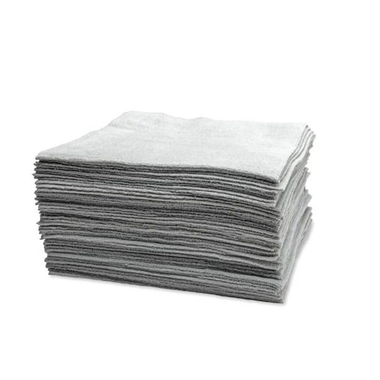 Edgeless 550 GSM Microfiber Towel, Grey, 16 x 16, 12-pk