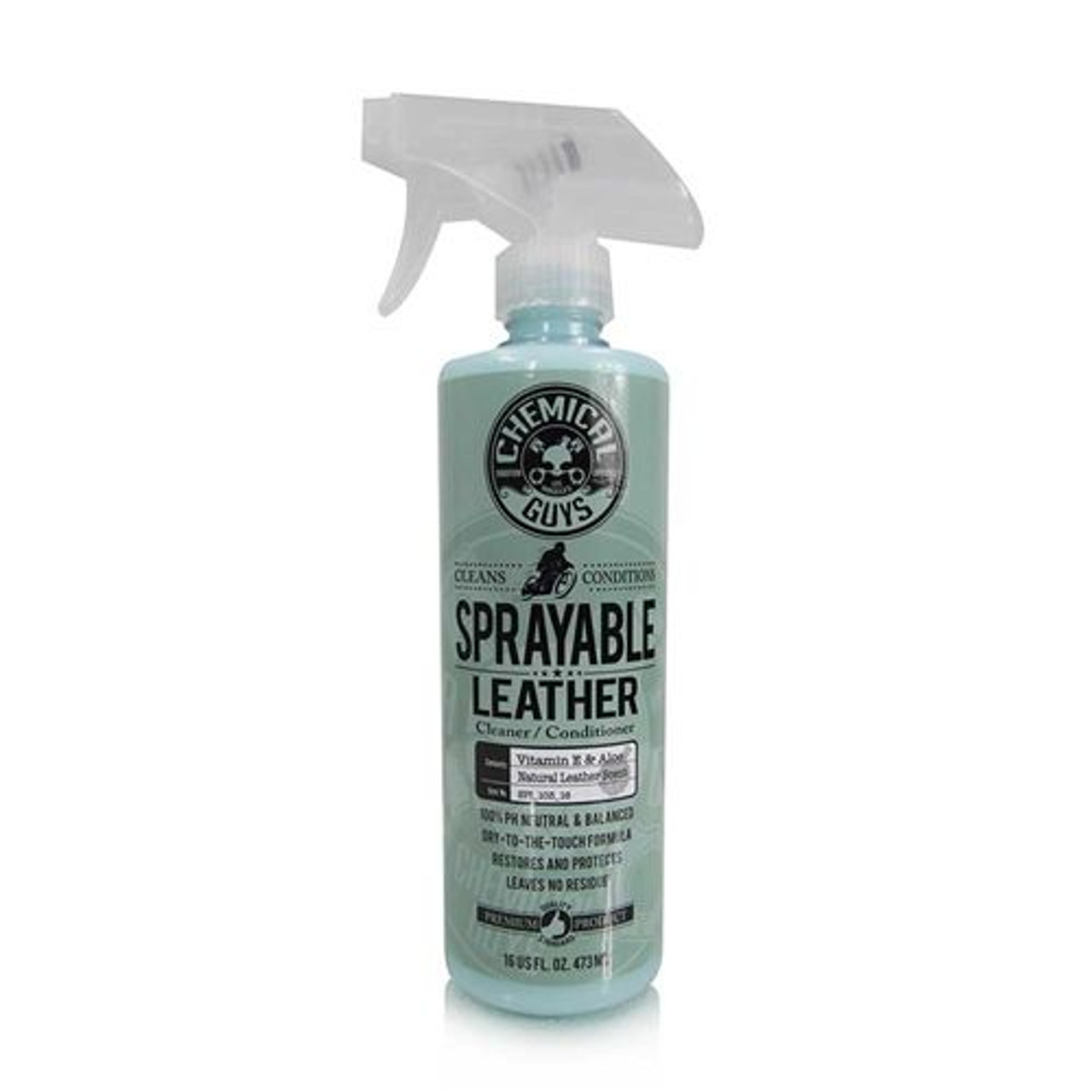 Chemical Guys Leather Scent Air Freshener 16oz + 2 Microfiber Towels