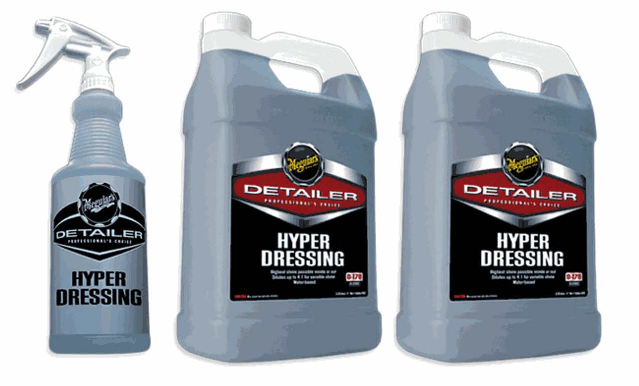 Meguiars D170 Hyper Dressing Kit | 1 Gallon & 32oz Spray Bottle