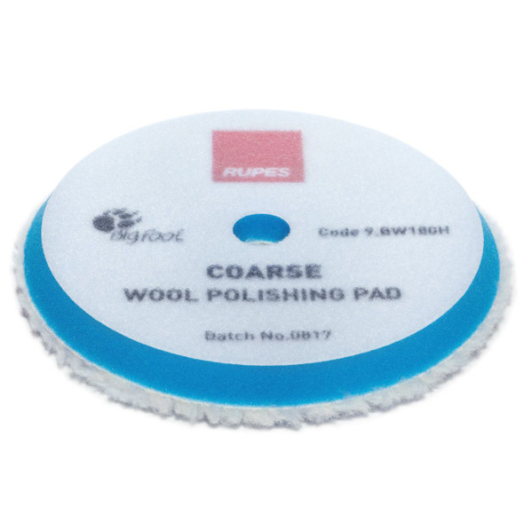 Coarse Blue Wool Polishing Pad - 6 Inch