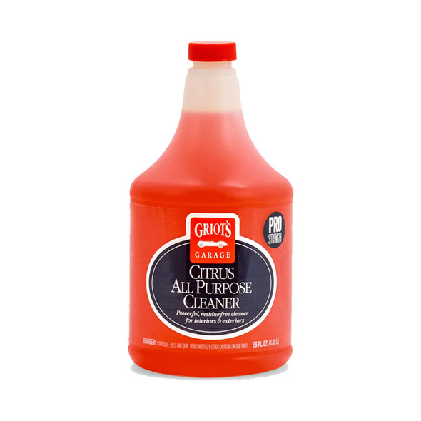 Griot’s Garage Citrus All Purpose Cleaner is a concentrated all-purpose cleaner capable of handling a wide range of cleaning tasks. Clean greasy engine bays, delicate fabrics, and more with a single product.