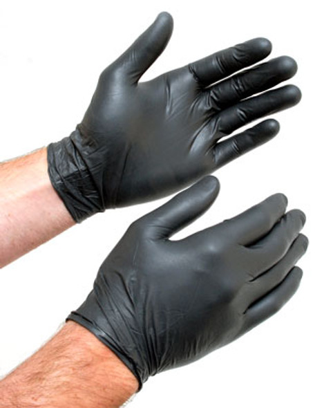 Medium Black Nitrile Gloves - Box of 100