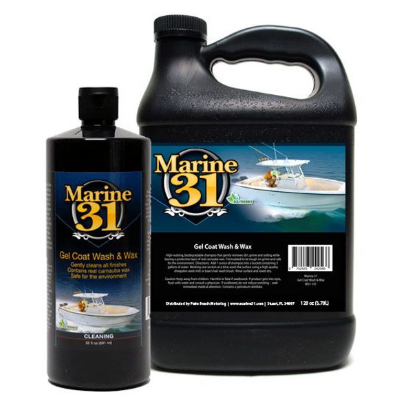Marine 31 Gel Coat Wash and Wax with Carnauba Gallon and 32 oz. Combo