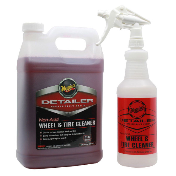 Meguiars Non-Acid Wheel and Tire Cleaner Bundle