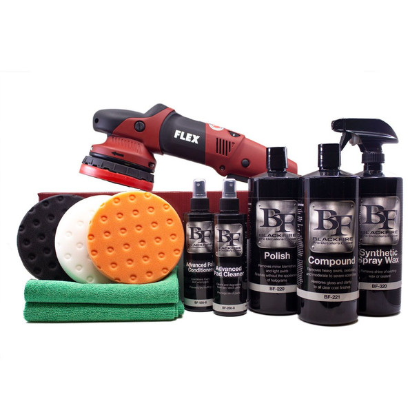 FLEX XFE7-15 and BLACKFIRE Total Swirl Remover Kit