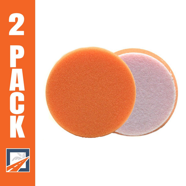 Orange 3-inch Buff and Shine Uro-Cell Pad - 2 Pack