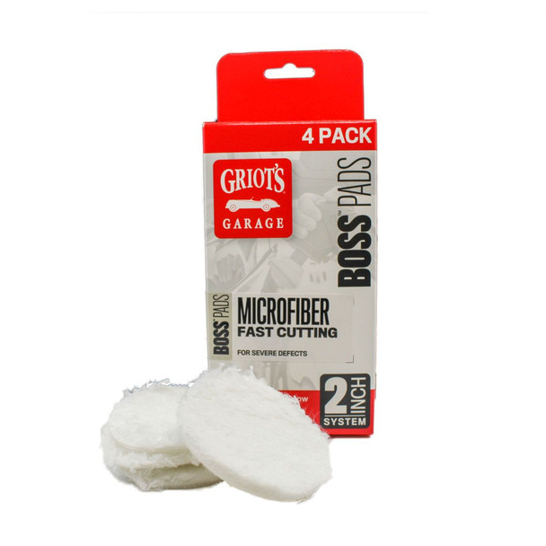 Griots Garage BOSS 2 inch Microfiber Fast Cutting Pads - 4 Pack