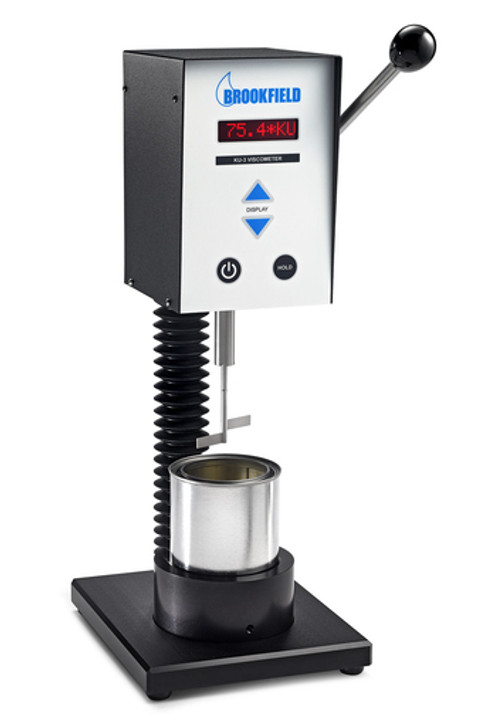 KU-3 Viscometer is a completely digital calculating instrument that displays Krebs units, gram units, and centipoise.