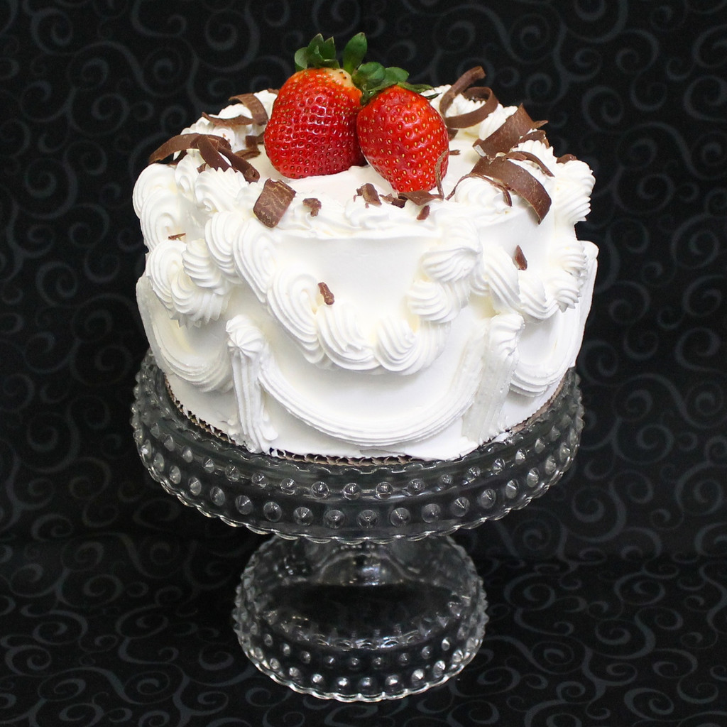 Classic Cathy's Rum Cake (6" round cake with 2 strawberries)