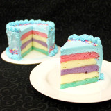 A look at the inside of our "Unicorn" cake flavor.