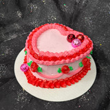 Vintage Heart Cake Disco Valentine