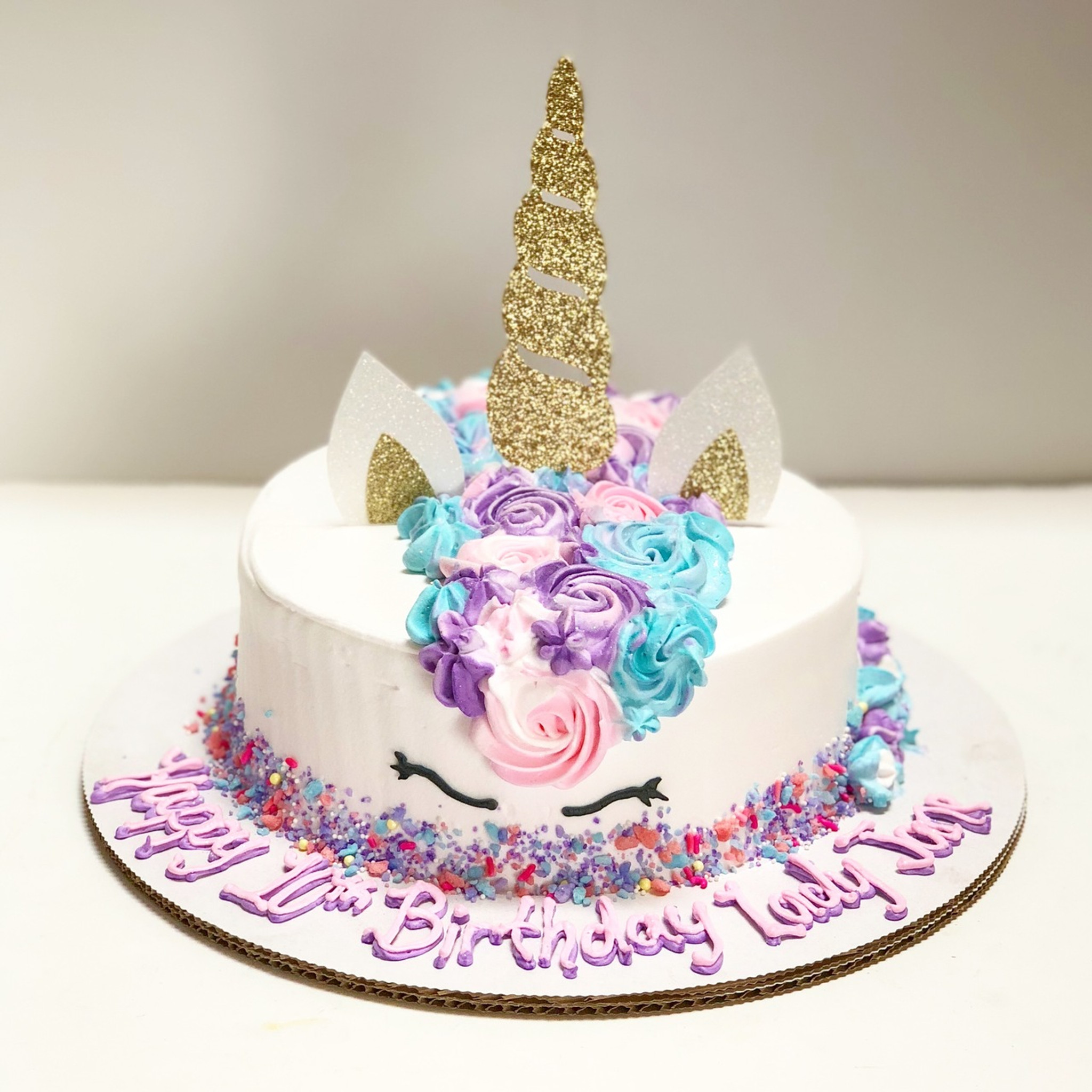 Magical Unicorn Cake Topper - Blue