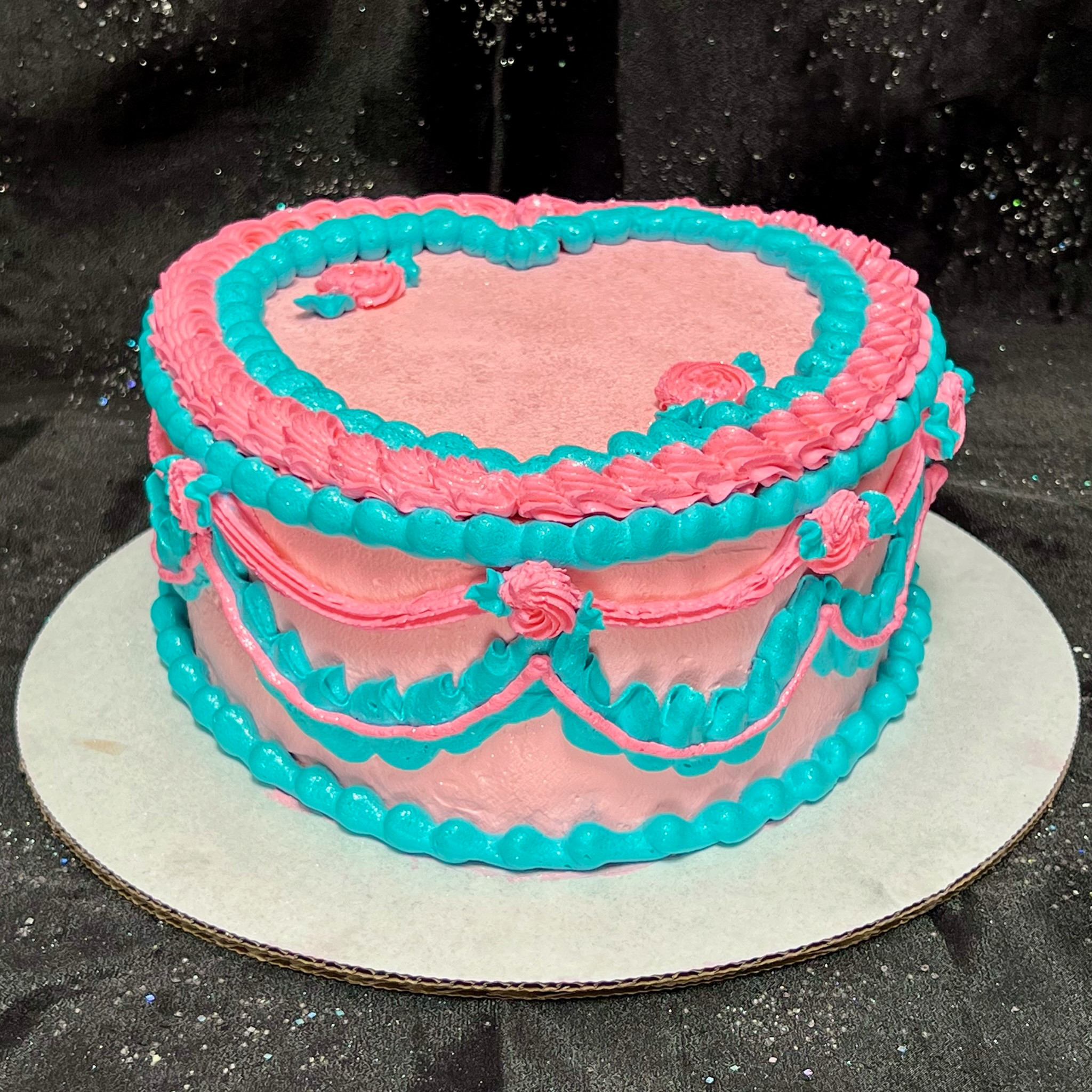 turquoise birthday cake - Decorated Cake by cake that - CakesDecor