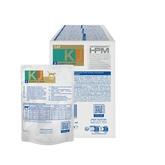 Veterinary HPM Kidney & Joint húmeda para gatos