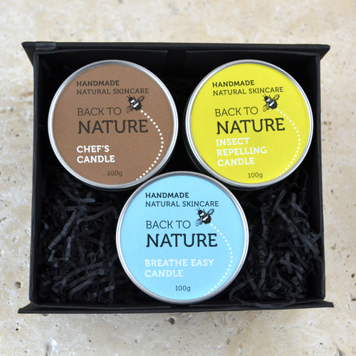 Trio of natural aromatherapy candles Trio of natural aromatherapy candles