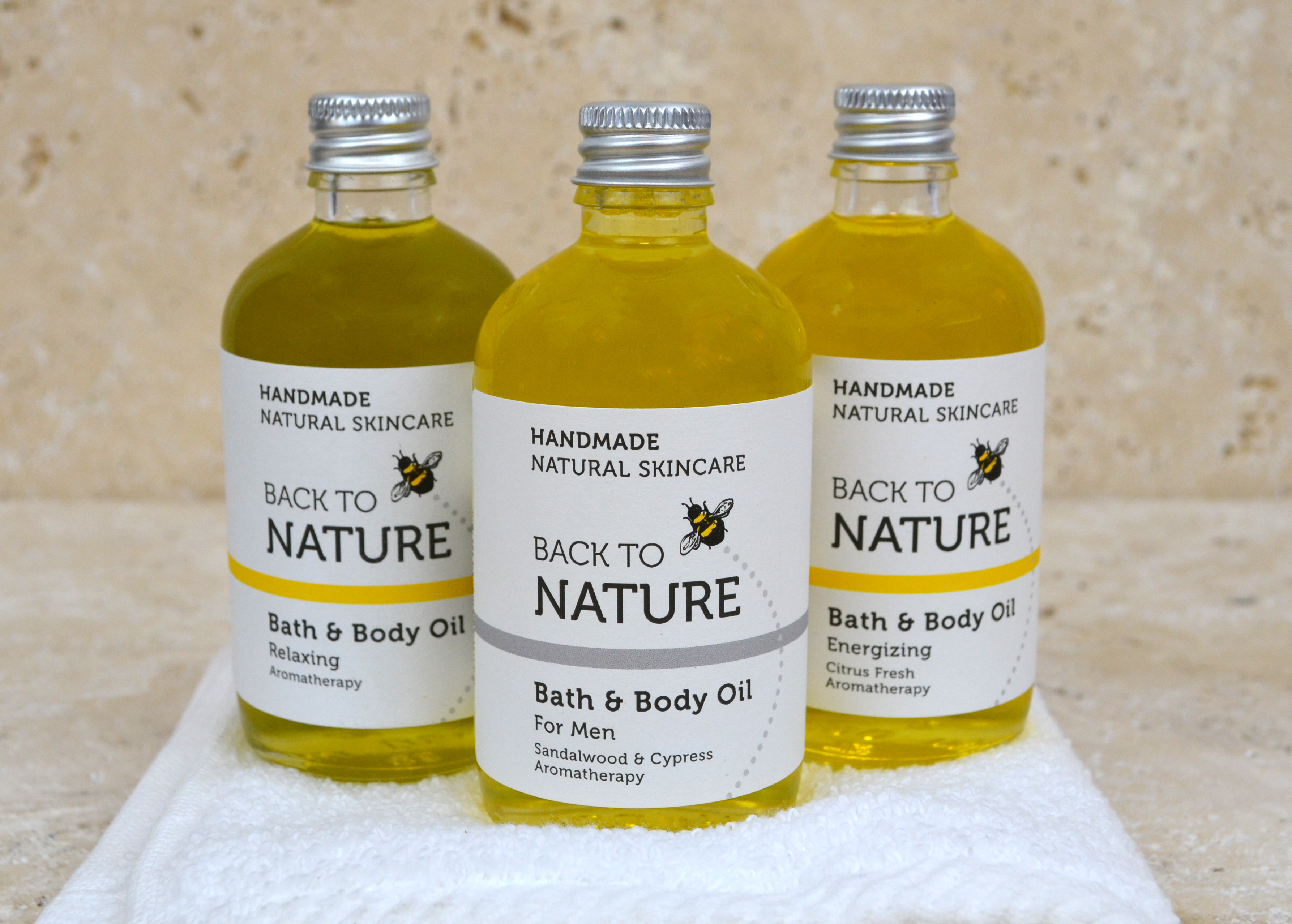 New larger bath & body oils