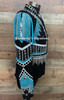 Black, Turquoise, White and Silver Bolero with Matching Shirt and NEW 34 x 43 Stellar Show Blanket - Ladies Size Small/Medium
