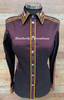 Aubergine, Gold, Coral, Bronze and Black All Day Show Shirt - Ladies Size Large