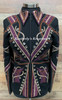 Black, Aubergine, Rust, Gold, and Charcoal Show Jacket - Ladies Size Medium