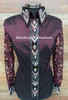 Black Cherry, Charcoal, White, Rose Gold, Silver and Black All Day Show Shirt - Ladies Size Large/Extra Large
