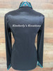 Black and Turquoise All Day Show Shirt - Ladies Size Large