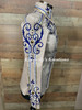 Champagne, White, Gold, Royal Blue and Black - Ladies Size Medium