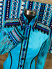 Shades of Blues, Purple, Silver and Black All Day Show Shirt - Ladies Size Medium/Large