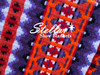 Shades of Oranges, Purples, Red, White and Black - 34 x 44 Reversible