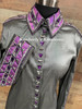 Gray with Shades of Purple All Day Show Shirt - Ladies Size Extra Large Gray with Shades of Purple All Day Show Shirt - Ladies Size Extra Large
