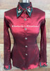 Burgundy, Turquoise and Black All Day Show Shirt - Ladies Size Extra Small/Small