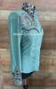 Light Teal and Black All Day Show Shirt - Ladies Size Large