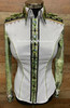 White, Lime, Gold, Black and Teal All Day Show Shirt - Ladies Size Small