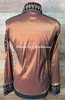 Copper, Teal and Black All Day Show Shirt - Ladies Size Large