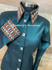 Hunter Green and Copper All Day Show Shirt - Ladies Size Extra Large