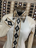 Cream, Black and Gold Back Zip Show Shirt - Ladies Size Extra Large